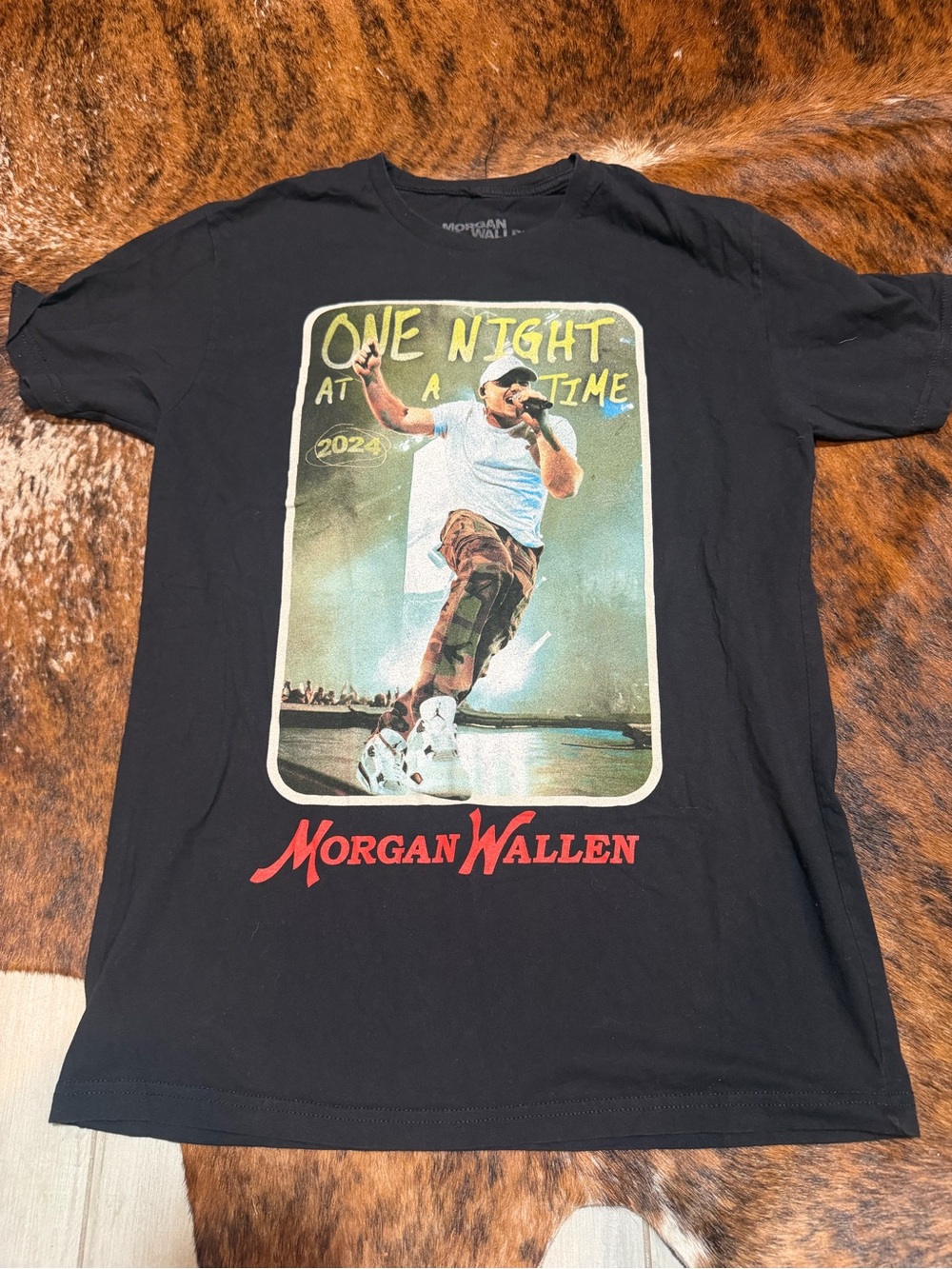 Official Morgan Wallen One Night At A Time World Tour Double Sided T Shirt (M)